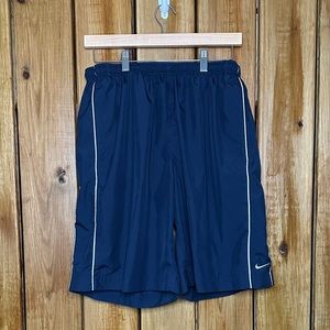 Vintage Navy Nike Mini Swoosh Athletic Shorts
